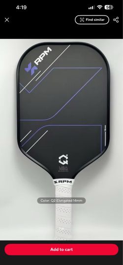 RPM Q2 Elongated 16 mm Pickleball Paddle