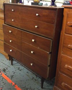Brown MCM 5 drawer Single Chest Of Drawers For Sale  