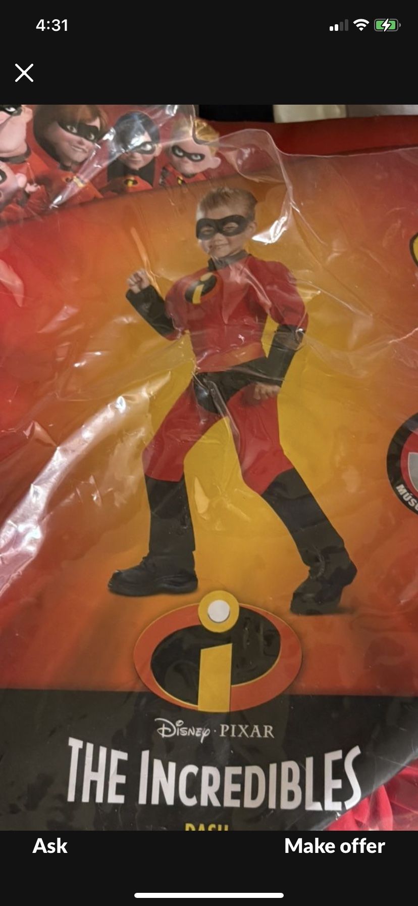 Kids Costume The Incredibles. Dash 