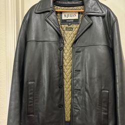 M Julian Brown Leather Jacket Size LARGE 