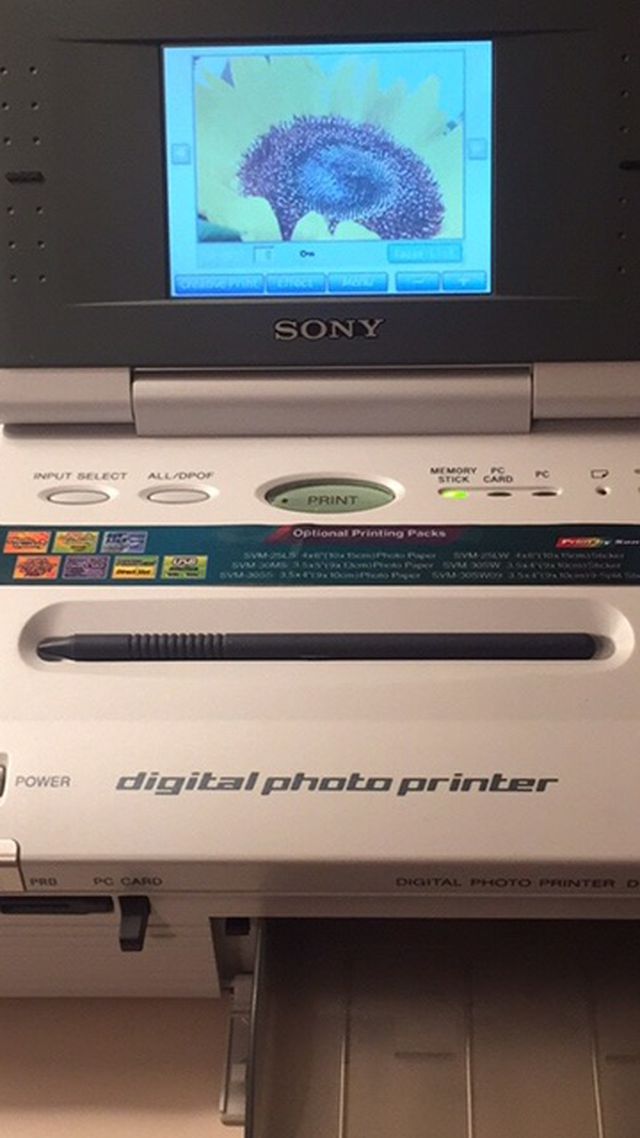 Sony Digital Photo Printer with print cartridges and photo paper