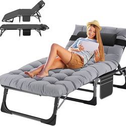 5-Level Updated Portable Folding Cots for Adults Sleeping