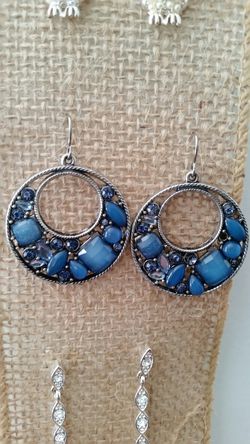 Blue stone earings