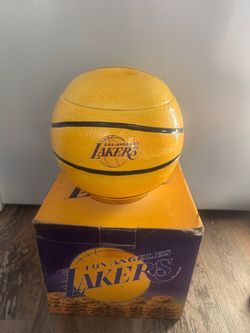 NWB New With Box Large Los Angeles Lakers Cookie Jar 8.75” Tall Season Rare Find 2007/2008 season