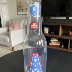 Tennessee Titans/Oilers Clear Bottle Bank