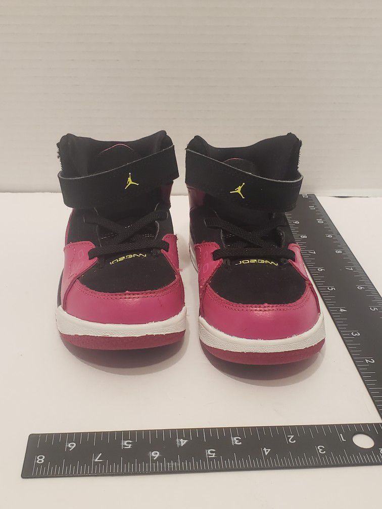 Jordan's Jump Man Retro Pink And Black Size US 10C refurbished
