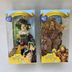 Brass Key Keepsakes Wizard of Oz Cowardly Lion Porcelain Scarecrow Doll 8 in K-MART 