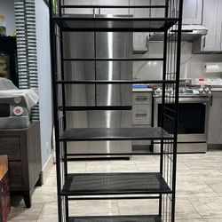 metal shelves