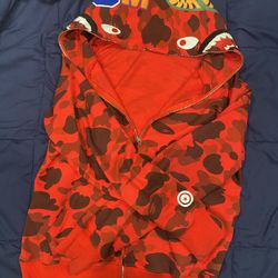 Red bape hoodie