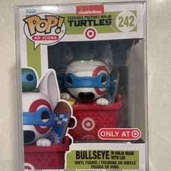 Bullseye Ninja Mask Leonardo Funko Pop *MINT* Target Exclusive TMNT Ad Icons 242 with protector Teenage Mutant Ninja Turtles Leo