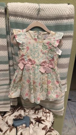 Children's Place Girls Floral Dress with Bows