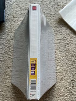 Comix 0.5" 3-Ring View Binder with Cover Pockets (White)