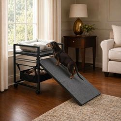 🔥new inbox🔥Movable Pet Stairs Ramp with Seat