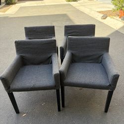 Kitchen Dining Living Room Chairs (Gray, Pack of 4)