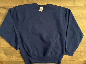 Vintage Crewneck 90s Made in USA Sweatshirt Men’s large Blue Long Sleeve Blank
