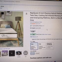 Two Twin Beds about A Year Old with Mattress And  Bed Frames