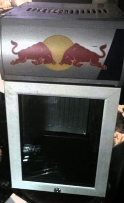 Red bull mini fridge