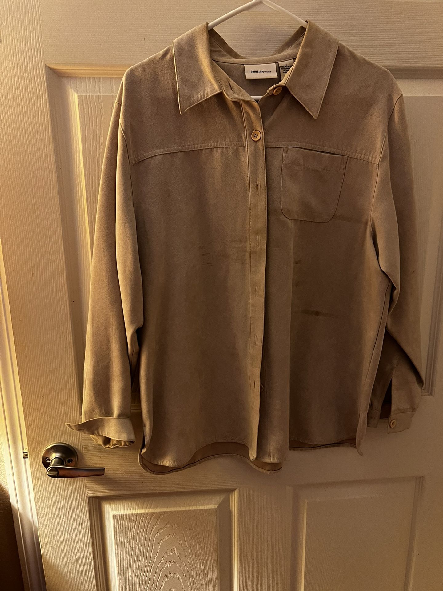 Woman, suede jacket size large