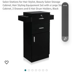 Salon Hairstylist Storage Cabinet