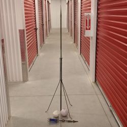 Antique Lightning Rod + Stand + Weathervane + Glass Balls