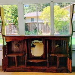 Vintage Country Style Headboard or Bar Cabinet 