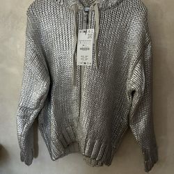 Zara Knit Hooded Sweater 