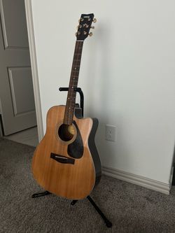 Yamaha Acoustic Electric Guitar with Stand