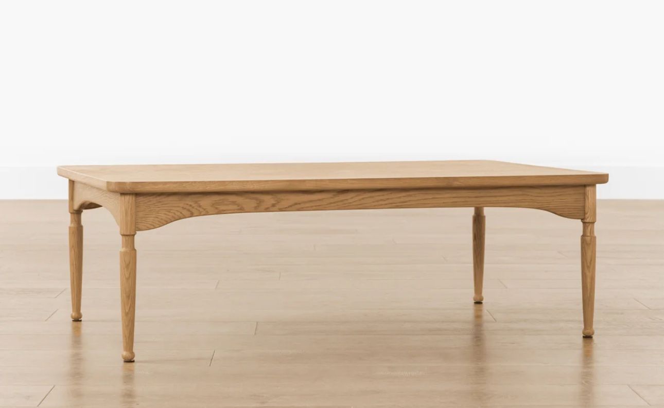 McGee & CO Phipps Coffee Table Honey Oak Finish Solid Wood - Handcrafted Honey Oak