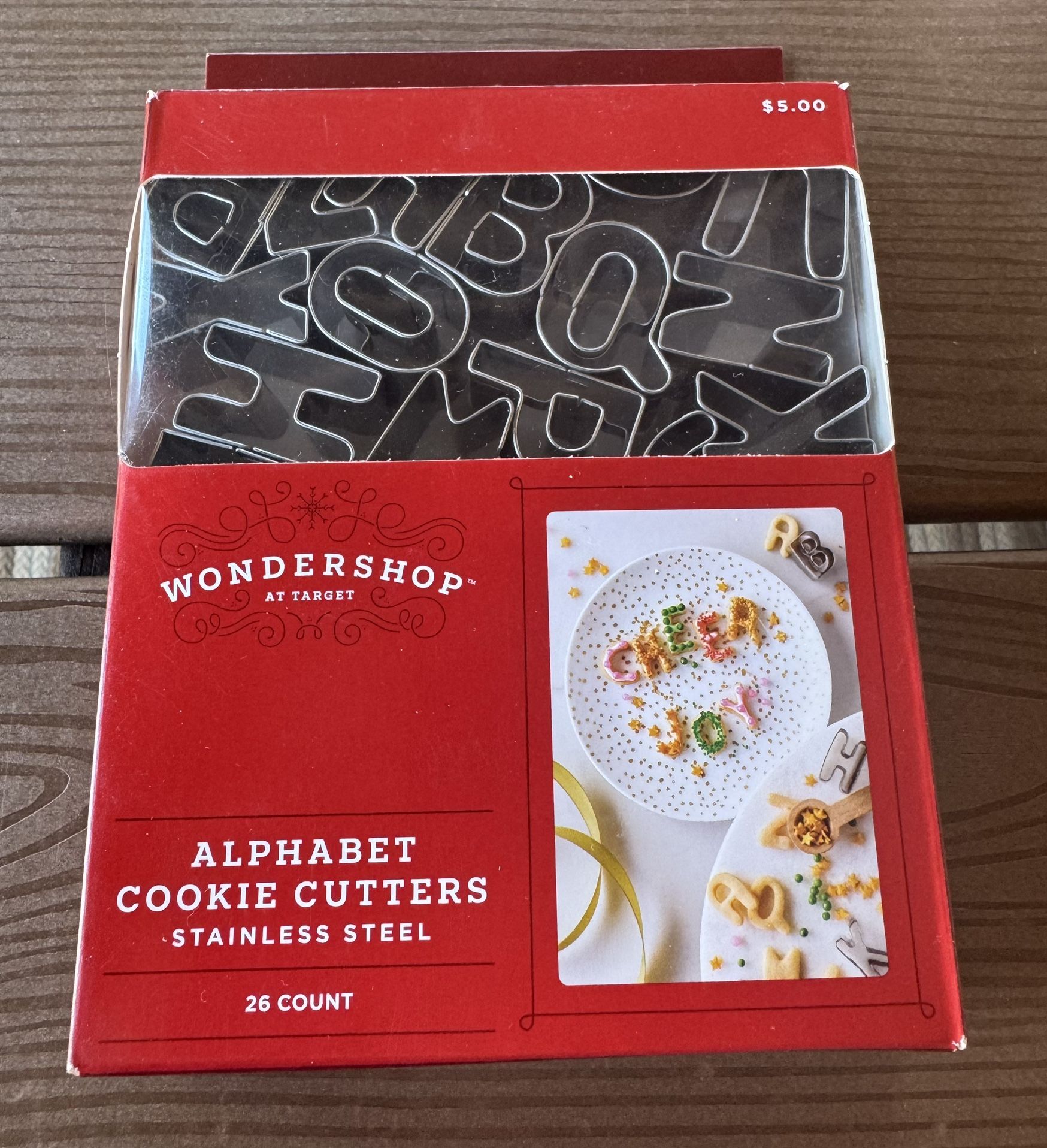 New Wondershop at Target Small Alphabet Cookie Cutters Stainless Steel 26 Count
