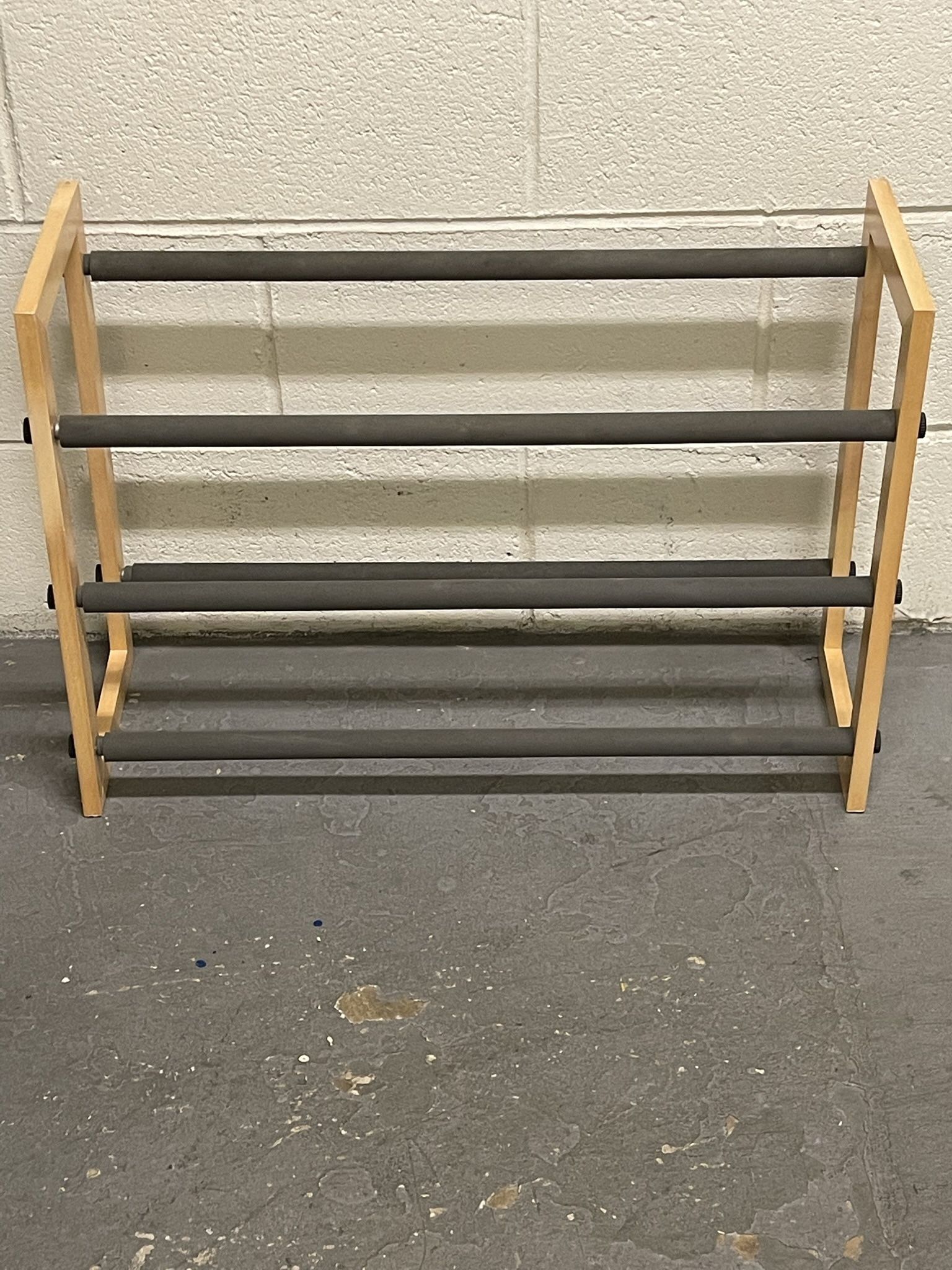 3-TIER EXPANDING WOOD & METAL SHOE RACK - UNASSEMBLED - posted price is firm. Can also Buy ASSEMBLED for firm higher price (pls see details herein).