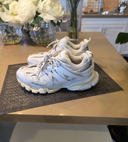 White Balenciaga Track Sneakers