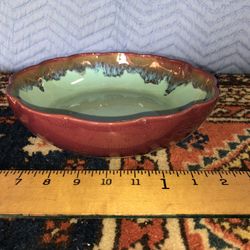 Vintage Japanese Glazed Pottery Bowl 
