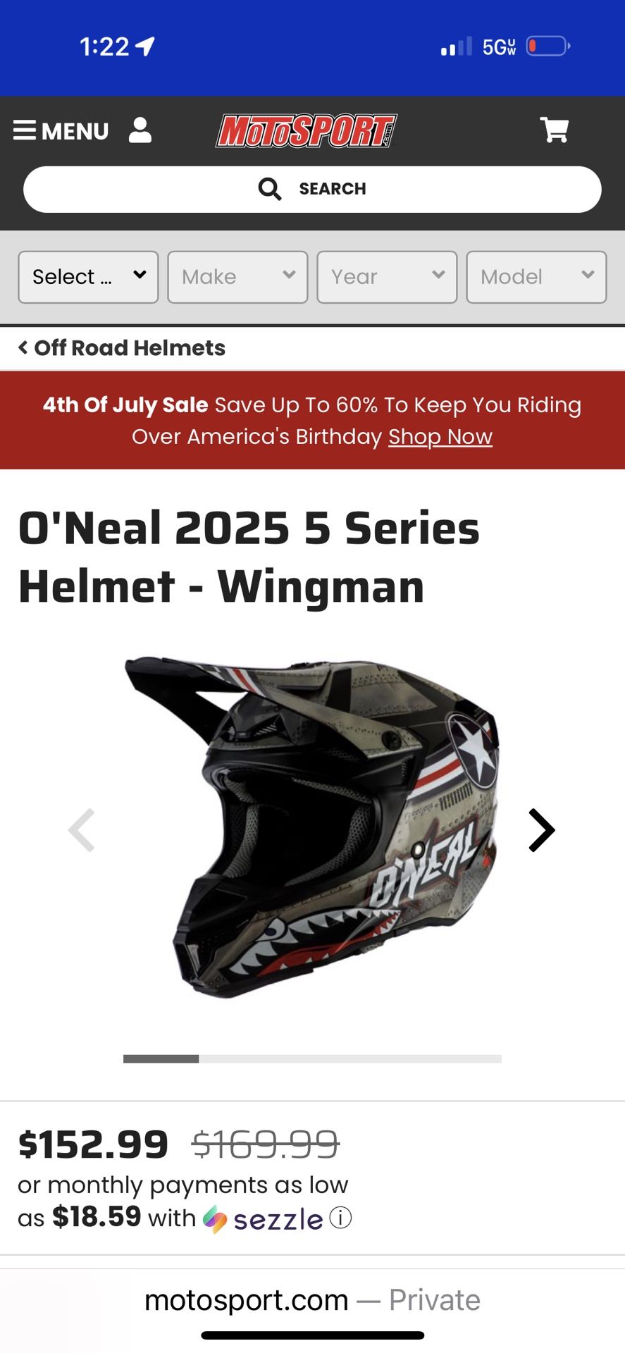 O’Neil 2025 5 series helmet - WINGMAN