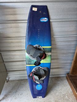 Vintage Neptune Wakeboard with Adjustable Bindings – Blue/Teal Gradient