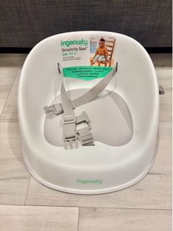 ity by Ingenuity Simplicity Seat Easy-Clean Baby Booster Seat Feeding Chair - Grey