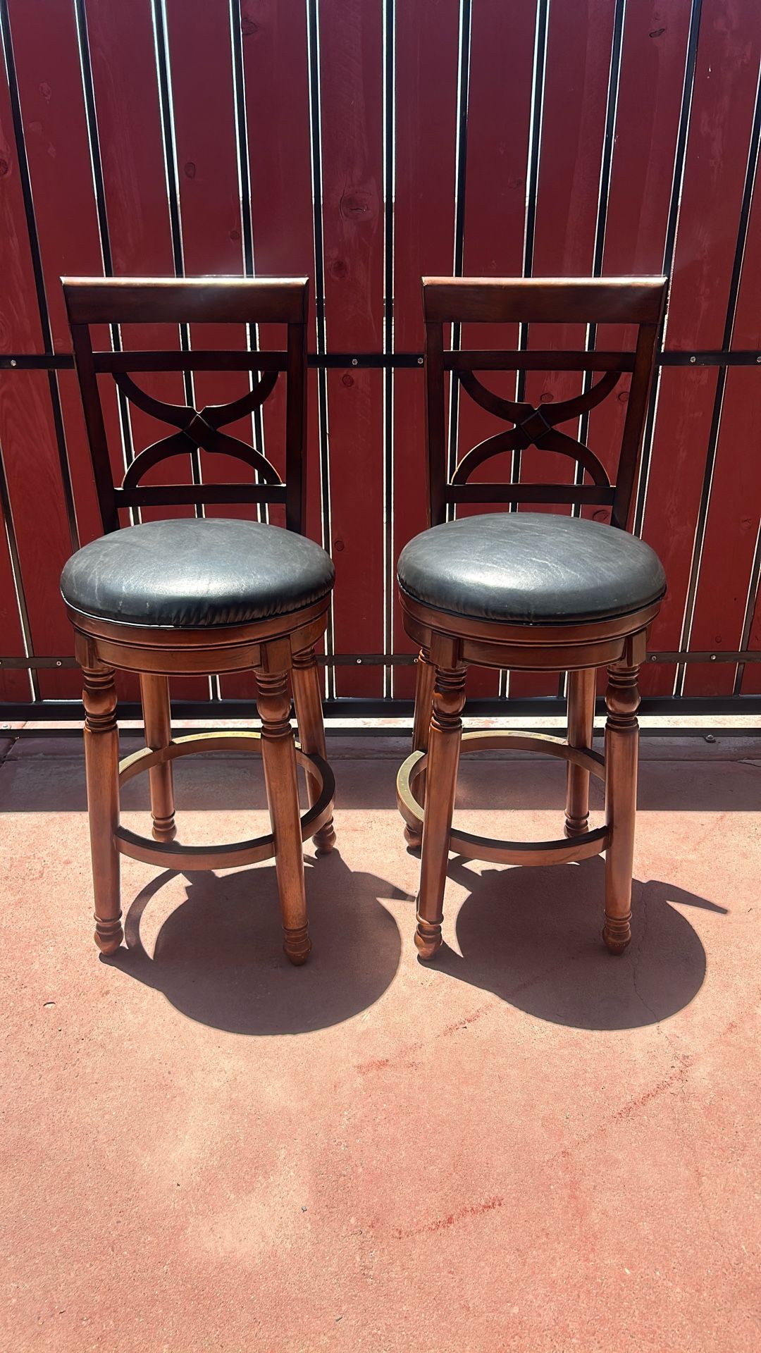 Two Beautiful Bar Swivel Stool Great Condition Both