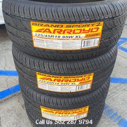 225/45/18 Arroyo new tires including install and balance