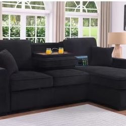 🆕FREE DELIVERY! 🚚 Black Sofa Bed w/Storage, we are limited with these! So hurry and grab yours.!!