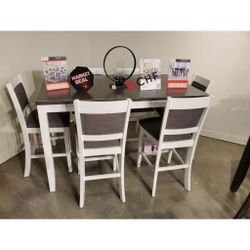 7 Pc Counter Height Dining Table Set  // Limited Time Offer 