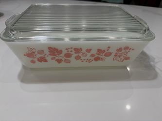 Pyrex pink gooseberry fridge 503 largest one