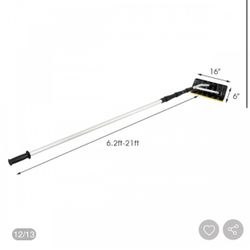 21FT Telescoping Snow Roof Rake Aluminum
