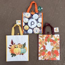 3 Brand new Autumn/Fall Halloween reusable bags