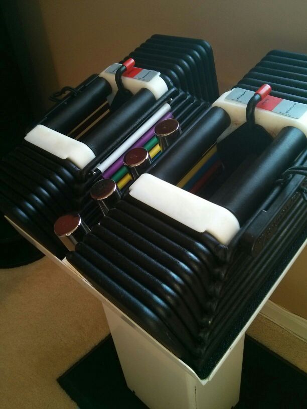 Powerblock Pro Rexan Adjustable Dumbbells with Stand for Sale in ...
