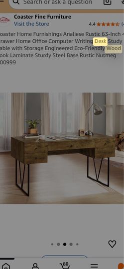 Desk solid wood and steel