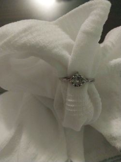 S925 sterling silver cz ring /size 6