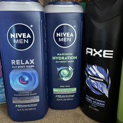 Nivea And Axe Men Body wash 