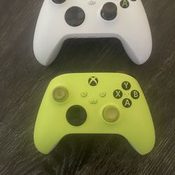 Two Xbox Controllers 
