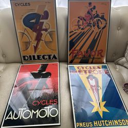 4 Cycling Posters 