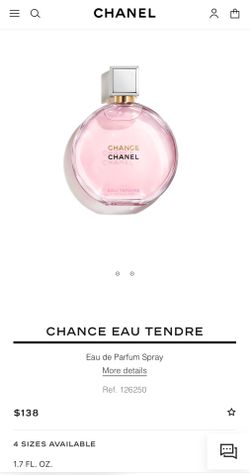 $140 Chanel CHANCE Eau Tendre EDP 1.7 Fl Oz