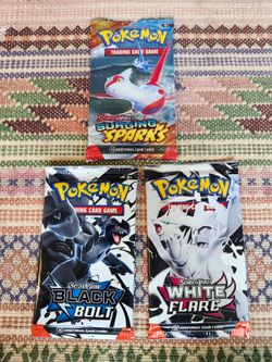 1 White Flare Pack, 1 Black Bolt Pack and 1 Surging Sparks Pack, ENG Pokémon